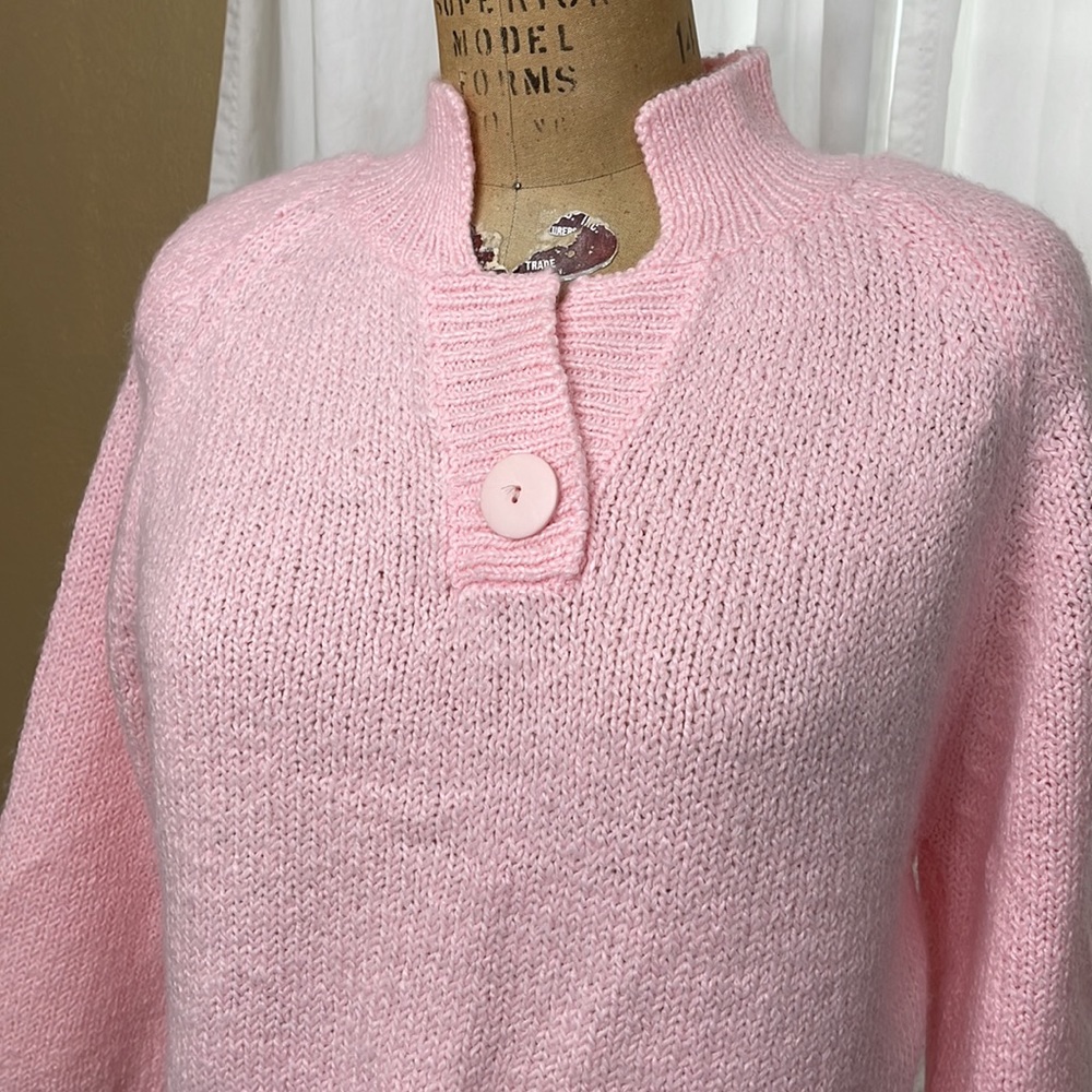 TOI vintage pink acrylic 3/4 balloon sleeves